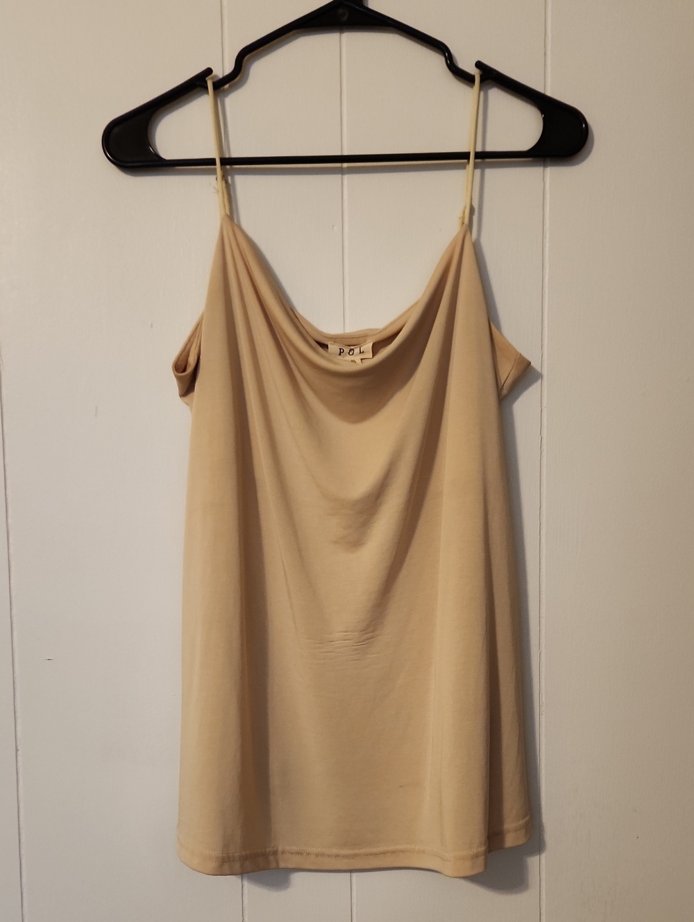 NWOT POL Nuetral Spaghetti Strap Camisole Sz S (Oversized)